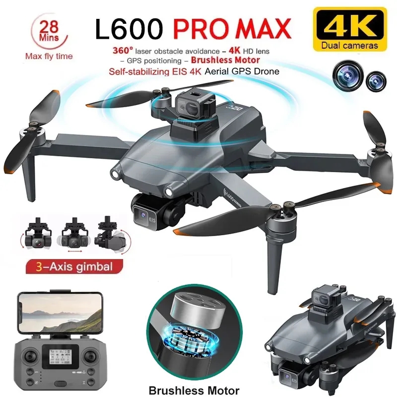 Drone Camera Night Vision - L600 PRO MAX GPS الطائرة بدون