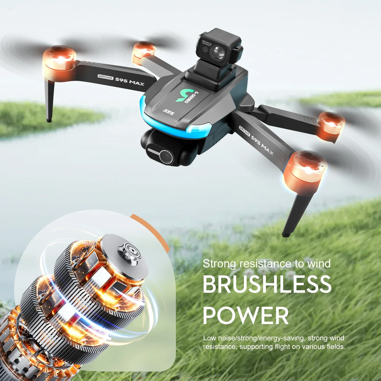 جديد S9S ماكس طائرة صغيرة بدون - مراجعة Drone Camera Night Vision وسعره
