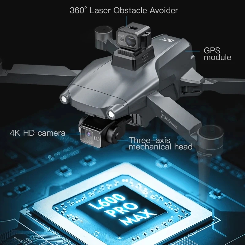 L600 PRO MAX GPS الطائرة بدون  - مراجعة Drone Camera Night Vision وسعره