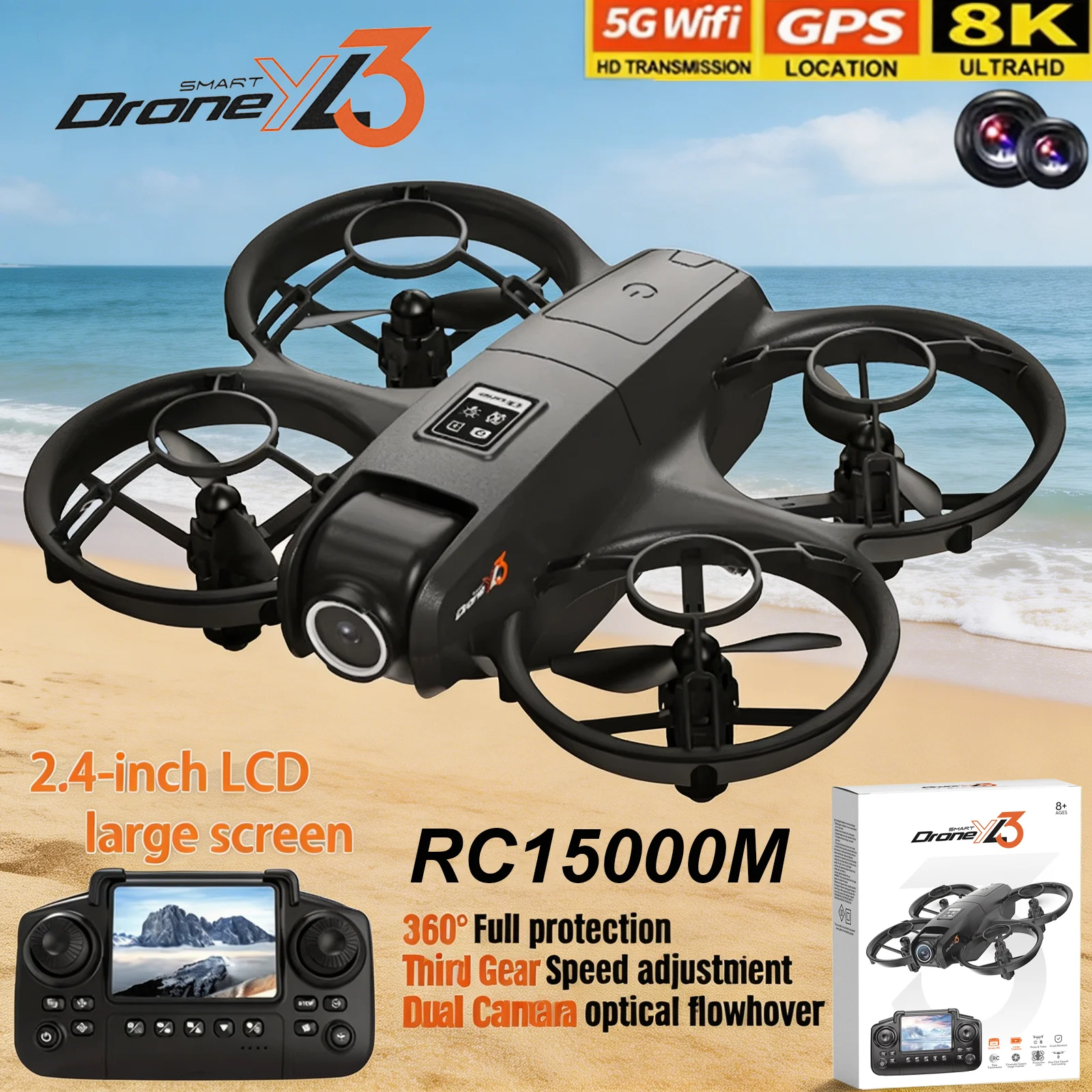 طائرة بدون طيار YL3 RC جديدة ب - مراجعة Drone Camera Night Vision وسعره